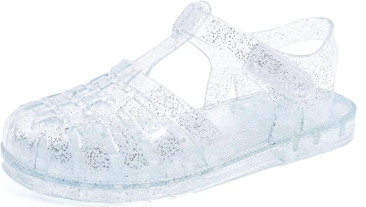 GUGUYeah Jelly Sandals for Girls,Closed Toe Princess Costume Summer Dress Shoes Fisherman Gladiator Water Beach Flat Sandals for Toddler/Little Kid/Big Kid