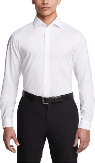 Unlisted Men’s Slim Fit Solid Dress Shirt - Amazon Exclusive 15"-15.5" Neck 32"-33" Sleeve White