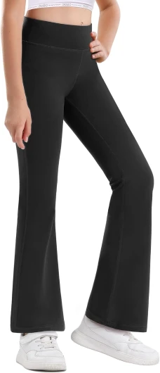 Girl’s Flare Leggings High Waisted Yoga Pants Bootcut Dance Casual Pants Activewear Kids Bell Bottoms