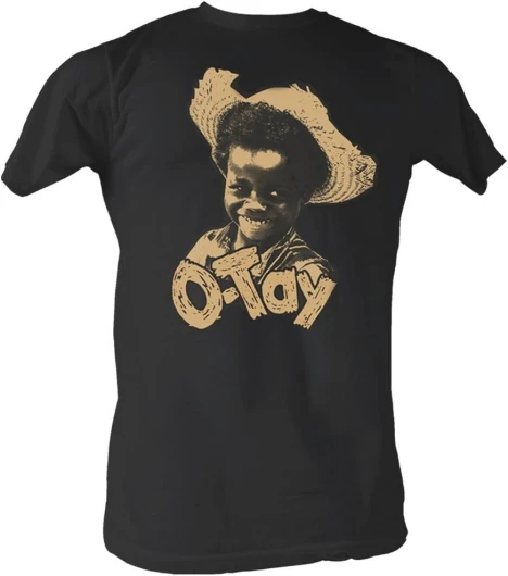 Our Gang Little Rascals 1930’s Comedy Vintage Style Buckwheat O-Tay Adult Tshirt Small Black