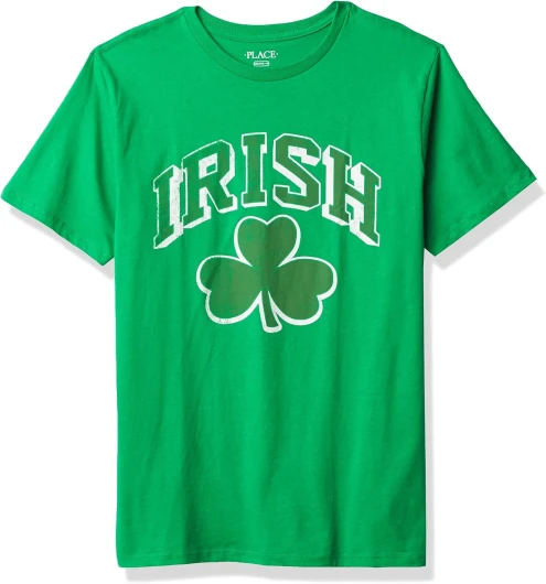 The Children’s Place Unisex Child Irish Graphic Tees T-Shirt, Shamrock 1, XX-Large US