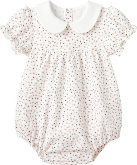 Baby Girls Boys Bodysuit Super Soft Cotton Romper 0-24 Months Pink Flower 18-24 Months