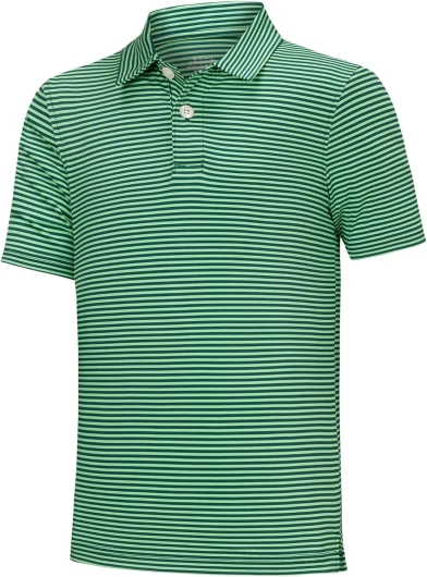 Boys’ Golf Polo Shirts Short Sleeve Striped Performance Youth Athletic Shirts Kids Quick Dry Polos