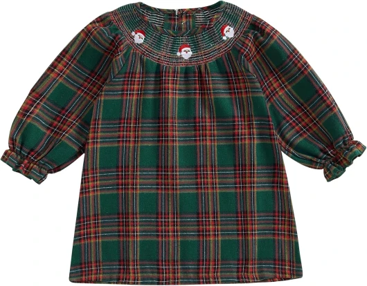 Toddler Kids Baby Girl Plaid Dress Long Sleeve Belted Botton Down Shirts Dresses Infant Fall Outfits