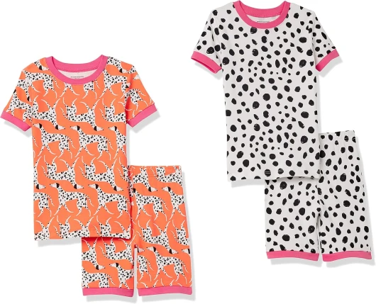 DC Unisex Babies, Toddlers and Kids’ Snug-Fit Cotton Pajama Sleepwear Sets, 2-Piece