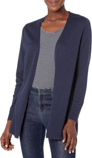 Women’s Lightweight Open-Front Cardigan Sweater (Available in Plus Size) X-Large Navy