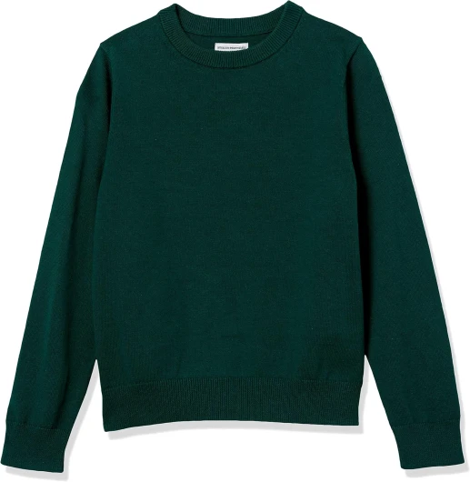 Boys and Toddlers’ Uniform Cotton Crewneck Sweater Small Green